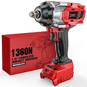Amazon – DIYtoolifz 1/2" 1000 Ft-Lb Cordless Impact Wrench - $55.35 w/ Code