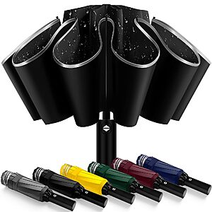 Amazon – ExploreBliss 46" Inverted Automatic Travel Umbrella - $9.74 w/ Code