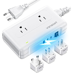 Amazon – vansoet 220V-to-110V Travel Voltage Converter - $23.09 w/ Code