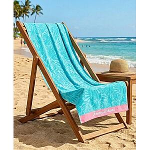 Buy 1 Get 1: 36" x 68" Tommy Bahama High Tide Hibiscus Yarn Dyed Beach Towel Or Palmette Yarn Dyed Beach Towel $17.43 ($8.72 Each)  + Free P/U at Macys or Free Shipping on $39+
