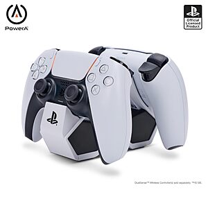 PowerA Twin Charging Station for Dualsense Wireless Controllers, Dualsense Controller Charging, Charge, Sony PlayStation, PS5, Officially Licensed - PlayStation 5 $21.49