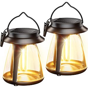 2 or 4-Pack BUCASA Outdoor Waterproof Hanging Solar Lanterns from $12.49 + Free Shipping w/ Prime or on $35+
