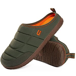 LongBay Men's Quilted Nylon Memory Foam Indoor/Outdoor Slip-On Slippers w/ Plush Lining (Sizes 8-13, Various Colors) $12.49 + Free Shipping w/ Prime or on $35+