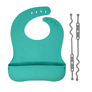 Busy Baby Silicone Baby Bib w/ Food Catcher & Utensil Straps $3.85 + Free Shipping w/ Walmart+ or on $35+