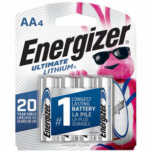 Energizer Ultimate Lithium AA Batteries ( 4 -Pack) $3.75