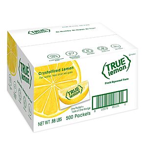 Select Accounts 500-Count True Lemon Water Enhancer Drink Mix Packets (Lemon) $15.20 + Free Shipping w/ Prime or on $35+