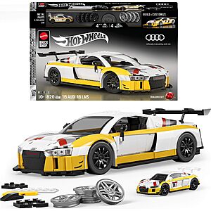 Mattel Brick Shop Hot Wheels Elite Series ’15 Audi R8 LMS Building Set $35.99