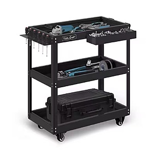29.5" 330-Lb LiteKon Tool Cart w/ Wheels & 1 Drawer (Black) $85.99 + Free Shipping