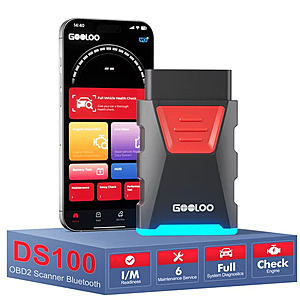 GOOLOO DS100 OBD2 Scanner Bluetooth Full System Car Diagnostic Tool $26.99 + Free Shipping w/ Walmart+ or $35+