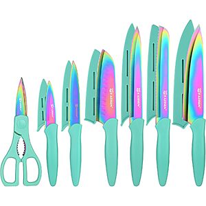 13-Piece KATISUN Stainless Steel Kitchen Knife Set w/ Blade Guards & Scissors (2 Colors) $12.99 + Free Shipping w/ Prime or on $35+