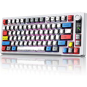 MOKURU 75% Wireless Mechanical Keyboard w/ RGB, Hot-Swap, LCD Display & Control Knob (3 Colors) $39.19 + Free Shipping