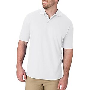 $5.12* | Hanes Men’s X-Temp Short Sleeve Midweight Polo Shirt (White) at Amazon