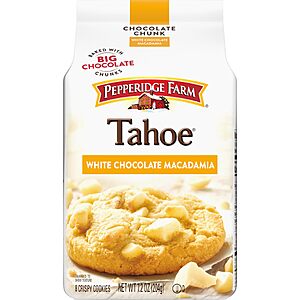 7.2 oz Bag of Pepperidge Farm Tahoe Crispy White Chocolate Macadamia Nut Cookies $3.62