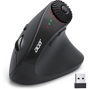Prime Members: Acer Ergonomic Wireless BT Vertical Mouse w/ Side Scroll Wheel $16.99 + Free Shipping