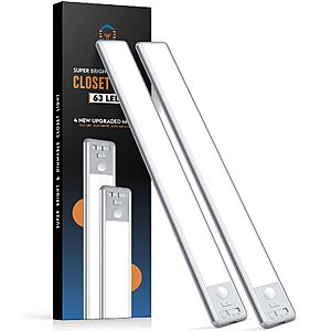 2-Pack 14.8" BLS Rechargeable Under Cabinet Motion Sensor Lights $10.99 + Free Shipping w/ Prime or on $35+