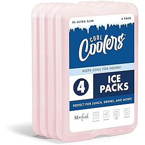 $6.97* | 4-Pk Fit + Fresh Cool Coolers Reusable Slim XL Ice Packs at Amazon