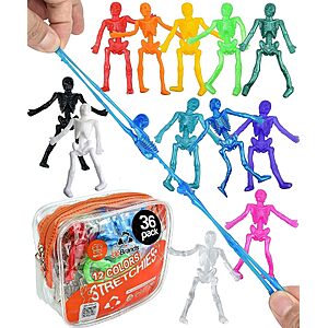 36-Pack 3.75" Stretchy Skeleton Halloween Goodie Bag Toys $7.49 + Free Shipping w/ Prime or on $35+