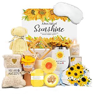 15-Piece Sunflower Spa Gift Basket Set $11.99 + Free Shipping w/ Prime or on $35+