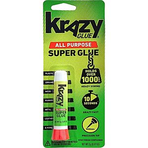 Krazy Glue All Purpose Instant Super Glue (2g) $1.99 + Free Shipping w/ Prime or on $35+