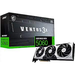 MSI - NVIDIA GeForce RTX 5060 8G VENTUS 3X OC 8GB GDDR7 PCI Express Gen 5 Graphics Card $375.99 + Free Shipping