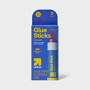 School Supplies: 2-Count up&up Purple Glue Sticks $0.25, 15-Pack BIC Cristal Xtra Bold Ballpoint Pens $1.99, More + Free Store Pick-Up at Target or FS on $35+ $0.99