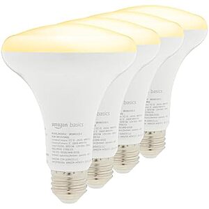 [SnS] $16.95 | 4-Pack Amazon Basics Smart BR30 LED Light Bulbs, Dimmable Soft White (2700K), 9W (60W Equivalent), 800LM at Amazon