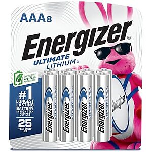 [SnS] $11.39* | 8-Count Energizer Ultimate Lithium AAA Batteries at Amazon ($1.42 each)