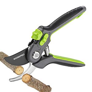 8" WORKPRO SK5 Steel Bypass Pruning Shears w/ Dual-Size Opening $6.99 + Free Shipping w/ Prime or on $35+