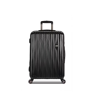SWISSGEAR Energie Hardside Medium Checked Spinner Suitcase - Black $54.49