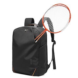 Tennis & Badminton Backpack w/ 15.6" Laptop Compartment (Black) $6.39 + Free Shipping w/ Prime or on $35+