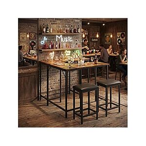 3-Piece Takywep Bar Table and Chairs Set $59.99 + Free Shipping w/ Prime