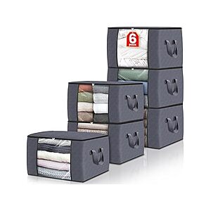 6-Pack Fab Totes 60L Foldable Clothes/Blanket Storage Bags $11.99 + Free Shipping w/ Prime