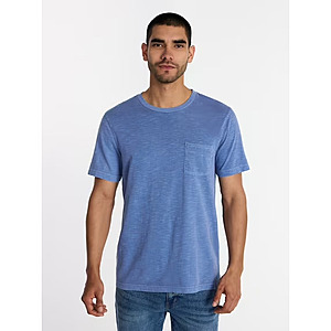 George Men's 100% Cotton Short Sleeve Slub Pocket Tee (Various, Sizes X-Small - Medium) from $2.21 + Free S&H w/ Walmart+ or on $35+