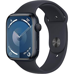 Refurbished - Premium Apple Watch Series 9 [GPS, 45mm] - Midnight Aluminum Case with Midnight Sport Band, M/L (Renewed Premium) $199