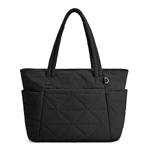 20L Ceneda Quilted Puffer Tote Bag w/ Laptop Sleeve (Black) $9.99 + Free Shipping w/ Prime or on $35+
