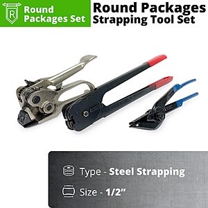 IDL Packaging Round Packages Strapping Tool Set for 1/2" Steel Strapping, 1100 lbs Break Strength – Tensioner, Sealer $214.66