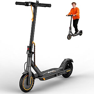 Electric Scooter, 350W Motor, Up to 12 Miles Long Range, 8.5" Solid Tires, 265 lbs Max Load, Lightweight Foldable E Scooter with Dual Braking System & App $139.98