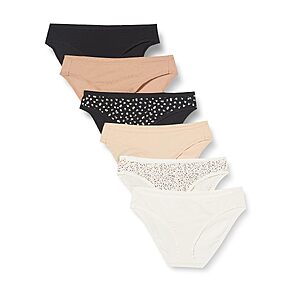 Amazon Essentials Women's Cotton Stretch Bikini Panty Underwear, -Fall Floral, X-Large $5.85