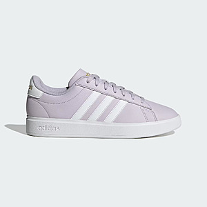 adidas Women's Grand Court Shoes (Silver Dawn / Cloud White / Gold Metallic) $28.5