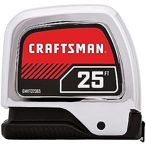 [NEW, AC] $8.79 | CRAFTSMAN Tape Measure, 25-Foot (CMHT37365S) at Amazon
