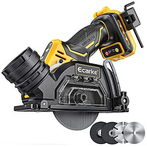 Ecarke Cordless Cut Off Tool Compatible with DeWalt 20V Battery,3" Circular Saw Brushless Motor with Blades $47.84
