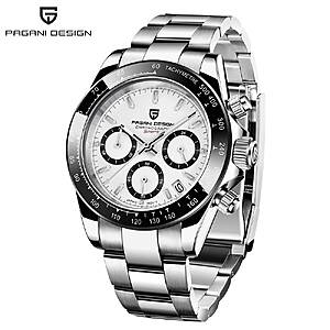 Pagani Design Men's Sports Multifunctional Quartz Watch Sapphire Stainless Steel Chronograph $58 + Free S/H