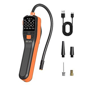 BEVA CAP02 Tire Inflator Portable Air Compressor, Fast Inflation Bike Pump with Digital Pressure Gauge and LED Light, 150PSI Portable Air Pump $14.99