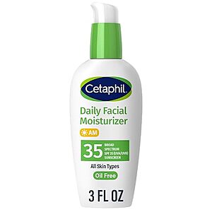 [SnS, AC] $8.44 | 3-Oz Cetaphil Face Moisturizer Daily Oil Free Facial Moisturizer with SPF 35 at Amazon