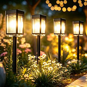 Amazon – HMDecor 8-Pack Solar Pathway Lights - $20.99 w/ Code