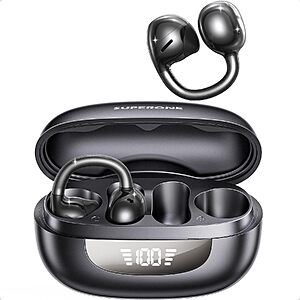 SUPERONE Open-Ear Clip-On Bluetooth Earbuds w/ Air Cushion & LED Display $14.99 + Free Shipping w/ Prime or on $35+