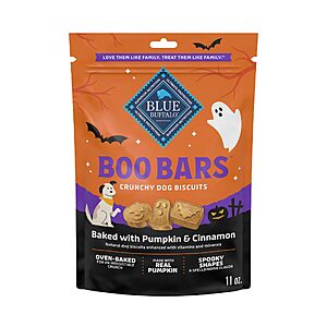 Blue Buffalo Boo Bars Pumpkin & Cinnamon Dog Biscuits, 11 oz $4.97