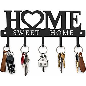9.8" Conwithna Sweet Home Metal Key Holder Hooks Organizer $3.84 + Free Shipping w/ Prime or on $35+