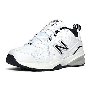 $59.99 AMAZON New Balance Men's 608 V5 Casual Comfort Cross Trainer, White/Navy, size 9, 11 XWide and 12 Wide