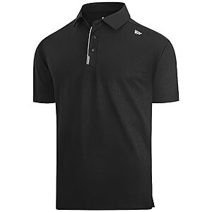 Men's Golf Shirt Dry Fit Collared Short Sleeve Polo Shirt $9.99